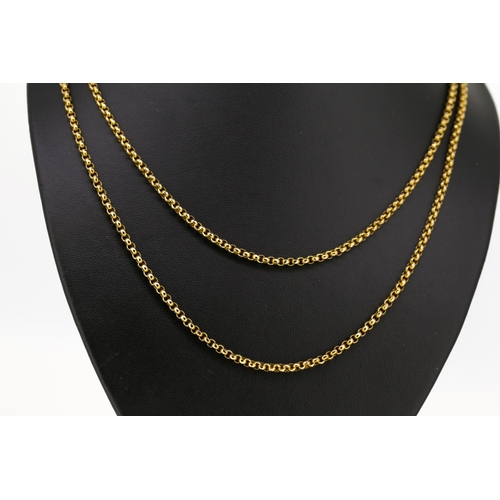 81 - 14 Carat Yellow Gold Belcher Link Chain 104cm Long