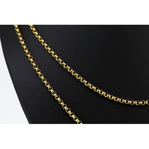 81 - 14 Carat Yellow Gold Belcher Link Chain 104cm Long