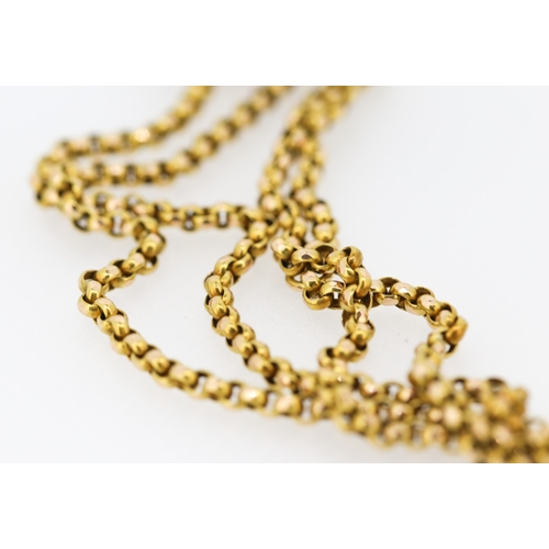 81 - 14 Carat Yellow Gold Belcher Link Chain 104cm Long