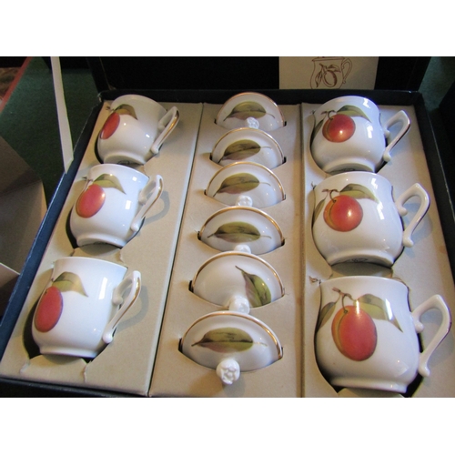 834 - Royal Worcester Complete Pot de Creme Chocolate Cups and Saucers Complete Original Presentation Box ... 