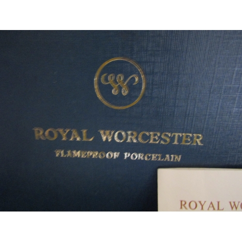 834 - Royal Worcester Complete Pot de Creme Chocolate Cups and Saucers Complete Original Presentation Box ... 