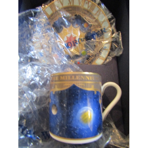 835 - Royal Worcester Cup and Saucer Gilded Decoration Original Presentation Box Present