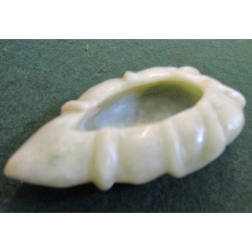 844 - Old Chinese Carved Jade Brush Dropper Shaped Form Approximately 7cm Wide