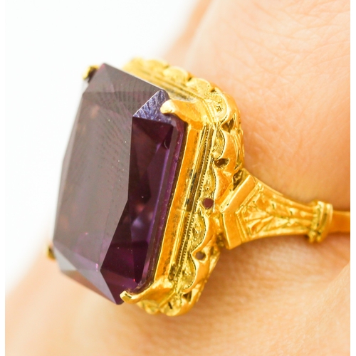 85 - Possibly Alexandrite Single Stone Set Ring Mounted in 18 Carat Yellow Gold Ring Size N