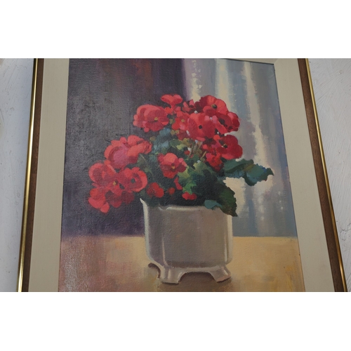 866 - John Skelton Still Life Oil on Canvas 28 Inches High x 28 Inches Wide Signed Lower Left Titled Verso