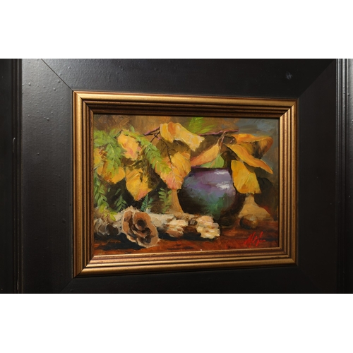 872 - Matt Grogan Still Life Oil on Board Signed Lower Right Approximately 5 Inches High x 7 Inches Wide