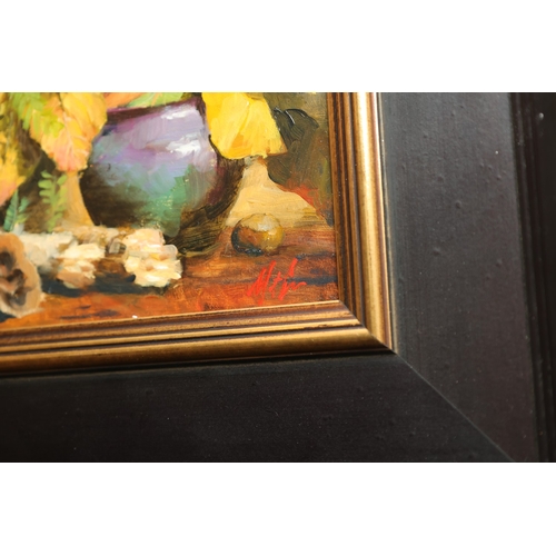 872 - Matt Grogan Still Life Oil on Board Signed Lower Right Approximately 5 Inches High x 7 Inches Wide