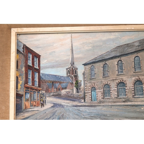 882 - Louisa Maxwell Trim County Meath Oil on Canvas Approximately 16 Inches High x 24 Inches Wide Signed ... 