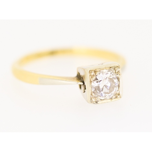 92 - Diamond Solitaire Ring Mounted in 18 Carat Yellow Gold Ring Size M Diamond Carat Weight Approximatel... 