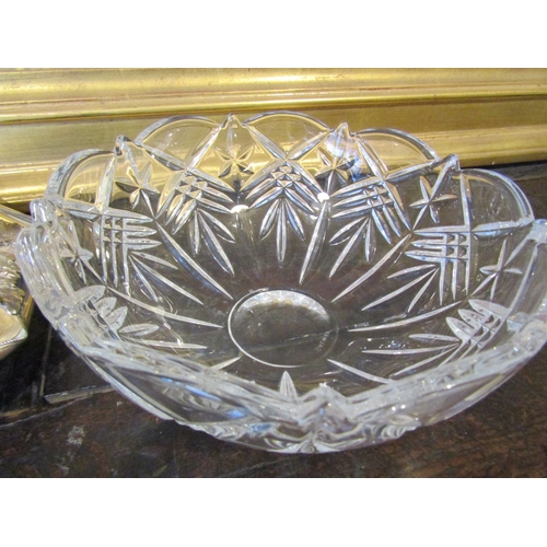 931 - Edwardian Silver Plated Table Top Fruit Dish and Fruit Bowl Approximately 9 Inches Diameter 2 Pieces... 