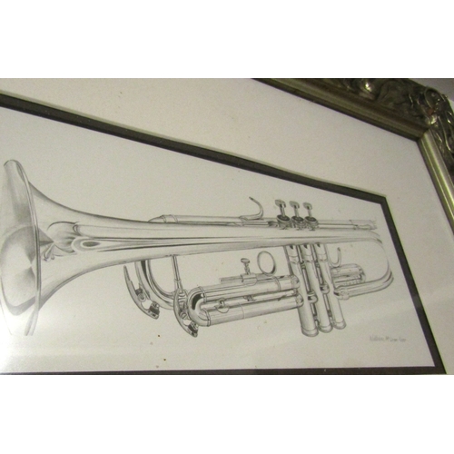 937 - William McClean Kerr Pair of Fine Art Lithographs Each Signed and Numbered by the Artist Trumpet and... 