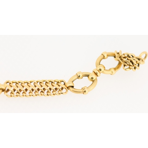 95 - 18 Carat Yellow Gold Fancy Link Bracelet 19.5cm Long