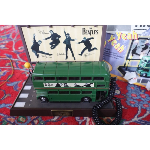 961 - Beatles Collectable Double Decker Bus Telephone with Original Packaging Working Order