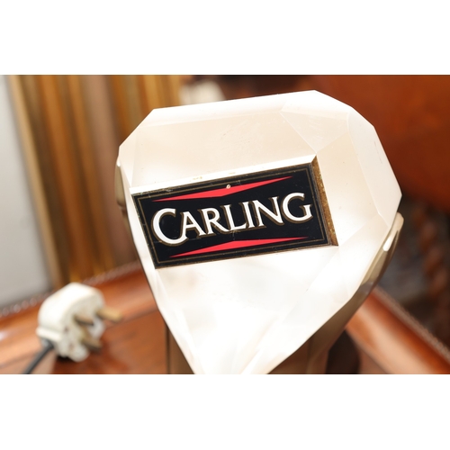 964 - Vintage Carling Larger Counter Top Electric Advertising Light Approximately 10 Inches High