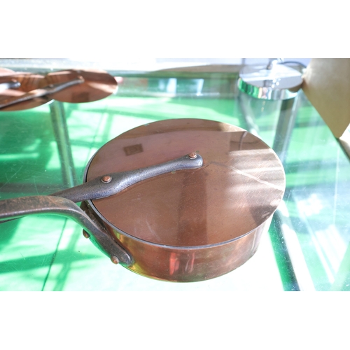 982 - Good Quality Vintage Copper Saucepan with Original Copper Saucepan Lid