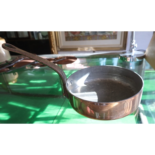 983 - Good Quality Vintage Copper Saucepan with Wrought Metal Handle