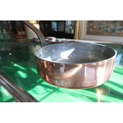 983 - Good Quality Vintage Copper Saucepan with Wrought Metal Handle