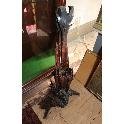 990 - Ancient Irish Bog Oak Sculpture Naturalistic Form Free Standing Approximately 3ft High