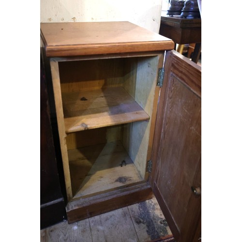 888 - Two Edwardian Single Door Lockers One Pitch Pine One Hardwood Largest Approximately 14 Inches Wide x... 