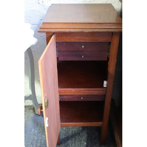 888 - Two Edwardian Single Door Lockers One Pitch Pine One Hardwood Largest Approximately 14 Inches Wide x... 