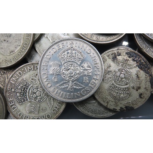 1872 - Various Old Silver Coins Quantity as Photographed