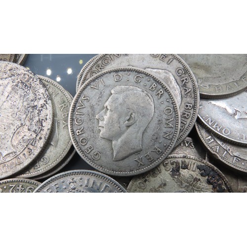 1872 - Various Old Silver Coins Quantity as Photographed