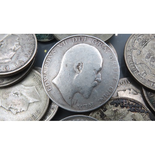 1872 - Various Old Silver Coins Quantity as Photographed