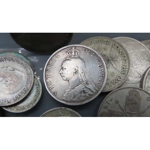 1875 - Various Old Silver Coins Quantity as Photographed