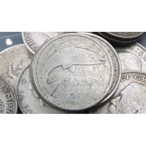 1876 - Various Old Silver Coins Quantity as Photographed