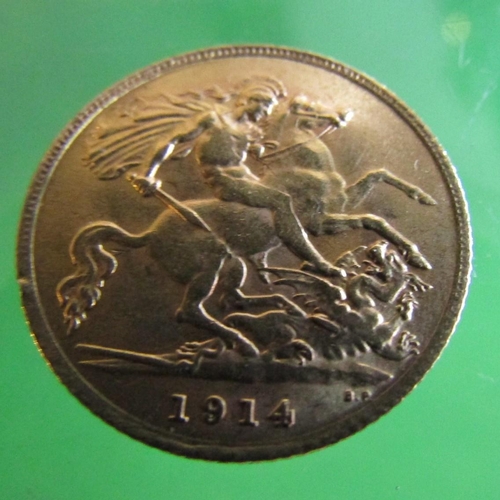 1899 - Gold Half Sovereign Dated 1914