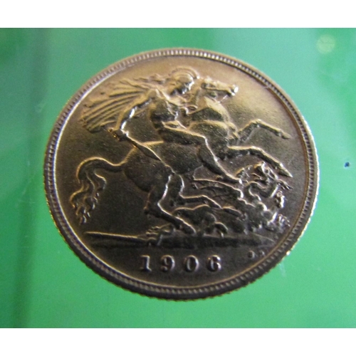 1902 - Gold Half Sovereign Dated 1906