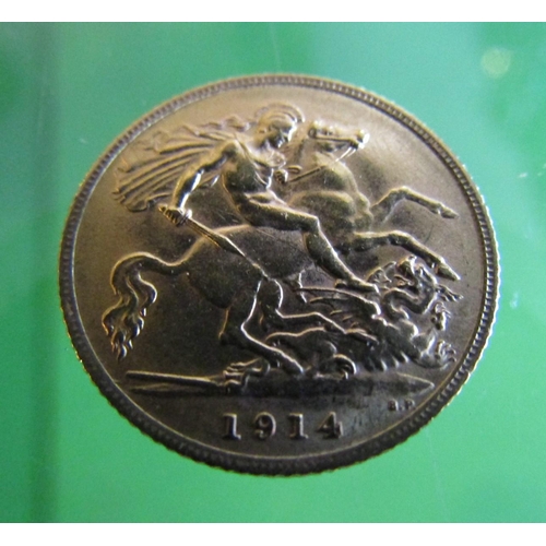 1905 - Gold Half Sovereign Dated 1914