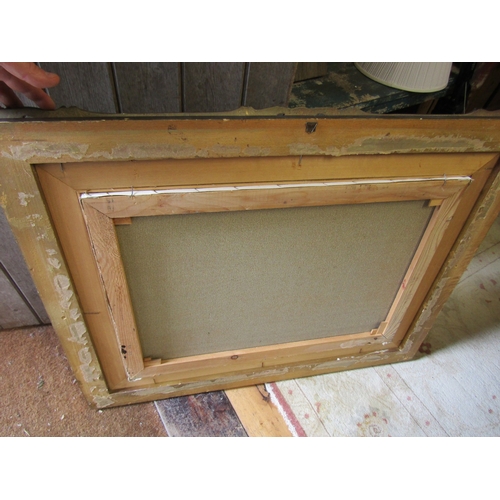 400 - Continental School Oil on Canvas Bridge Scene River and Trees Beyond Approximately 22 Inches High x ... 