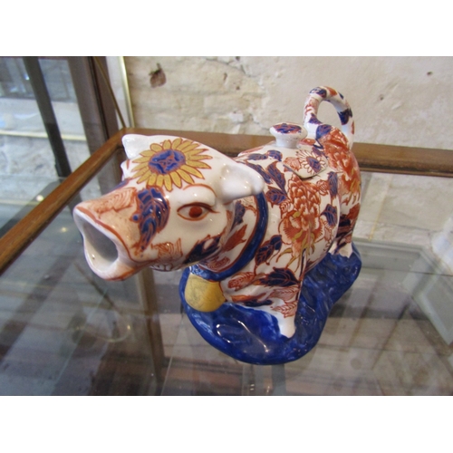 471 - Oriental Milk Jug Cow Form Good Original Condition with Cover