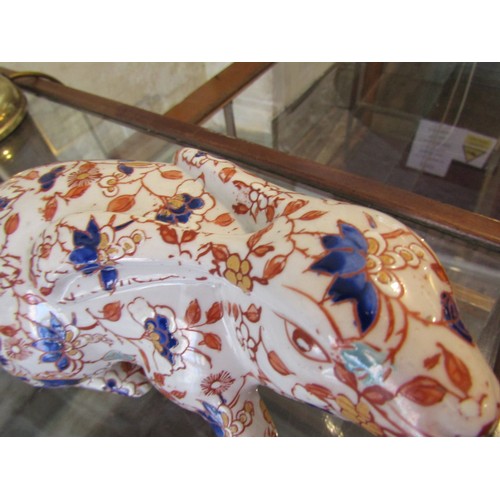 470 - Oriental Porcelain Figure of Rabbit Signed with Characters to Base Approximately 8 Inches Wide