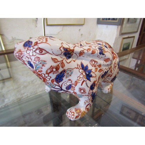 470 - Oriental Porcelain Figure of Rabbit Signed with Characters to Base Approximately 8 Inches Wide