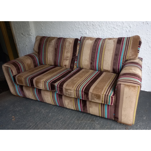 1220 - Upholstered Settee 6ft 6 Inches Wide Approximately Sound Construction