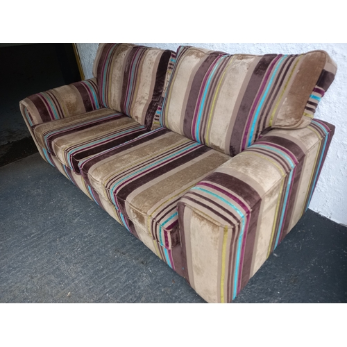 1220 - Upholstered Settee 6ft 6 Inches Wide Approximately Sound Construction