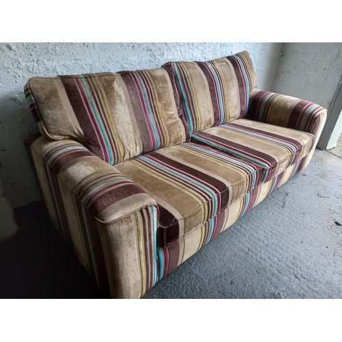 1220 - Upholstered Settee 6ft 6 Inches Wide Approximately Sound Construction