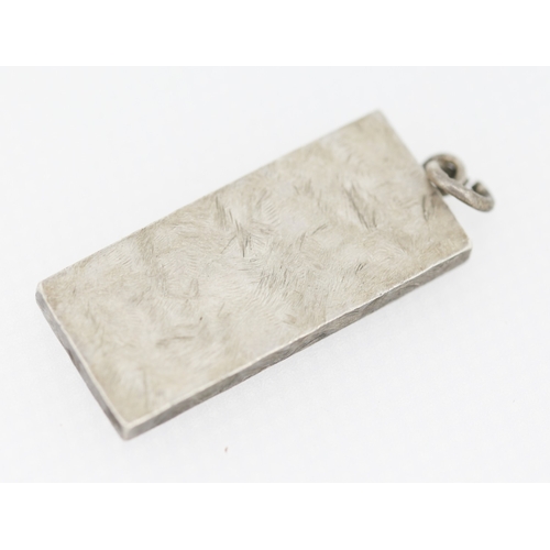 1062 - Silver Ingot Pendant 5cm