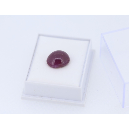 122 - Loose Polished Cabochon Ruby Stone Approximately 13mm High 11mm Wide