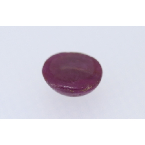 122 - Loose Polished Cabochon Ruby Stone Approximately 13mm High 11mm Wide