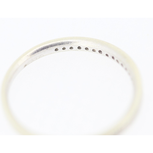 146 - Diamond Set Half Eternity Ring Mounted in 9 Carat White Gold Ring Size R and a Half