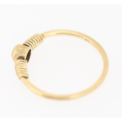 148 - Diamond Bezel Set Solitaire Ring Mounted in 9 Carat Yellow Gold Ring Size J and a Half