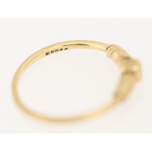 148 - Diamond Bezel Set Solitaire Ring Mounted in 9 Carat Yellow Gold Ring Size J and a Half