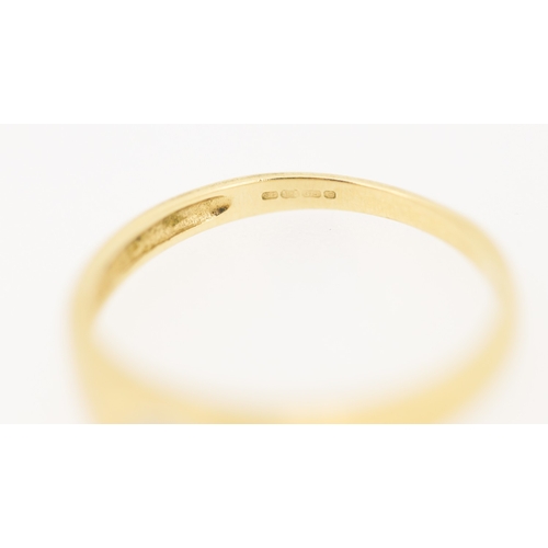 151 - Diamond Cluster Set Panel Form Ring Mounted in 9 Carat Yellow Gold Ring Size V and a Half