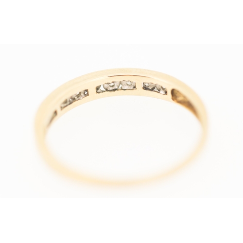 153 - Attractively Detailed Diamond Set Ring Mounted in 9 Carat Yellow Gold Ring Size R and a Half