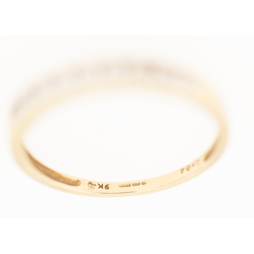 153 - Attractively Detailed Diamond Set Ring Mounted in 9 Carat Yellow Gold Ring Size R and a Half