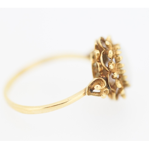 168 - Finely Detailed Opal Set Single Stone Ring Mounted in 18 Carat Yellow Gold Ring Size R
