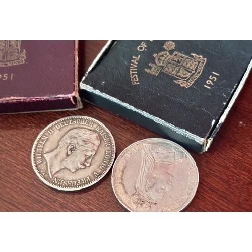 1061 - Two Silver Coins and another Two in Sleeves Post - 1937